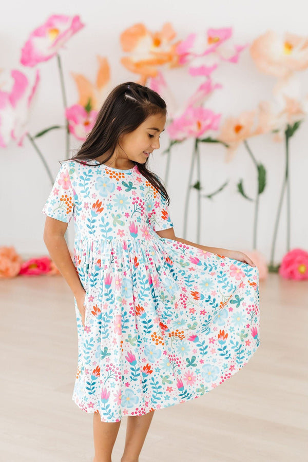 sunlit-garden-s-s-pocket-twirl-dress Mila &  Rose - Sophia's Style-Sunlit Garden S/S Pocket Twirl Dress-6-12M--1