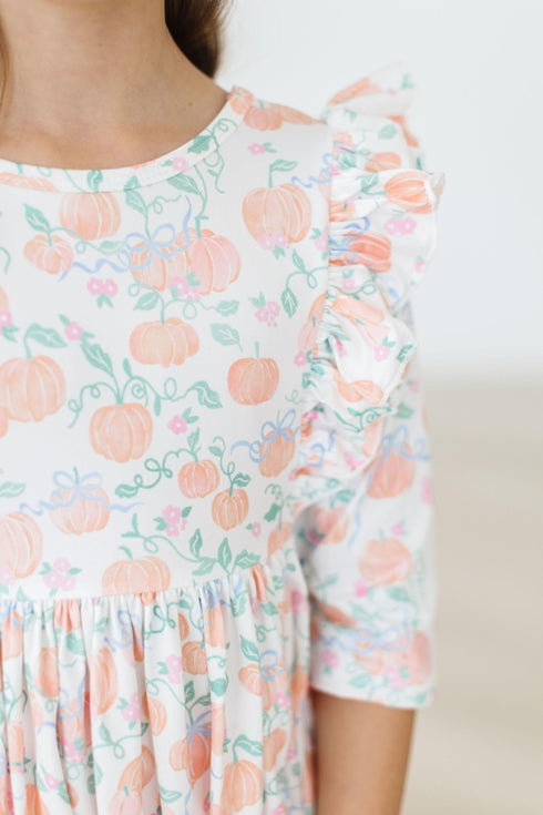 pretty-pumpkins-ruffle-twirl-dress Mila & Rose - Sophia's StyleTwirl Ruffle Dress 3/4-1