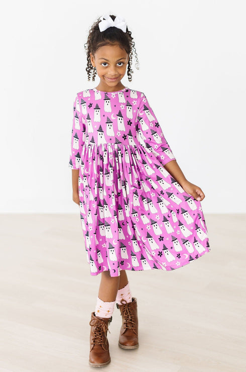 witches-boo-3-4-sleeve-pocket-twirl-dress Mila & Rose - Sophia's Style-3