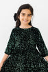 hunter-green-velvet-sequin-dress Mila Rose - Sophia's Style-3