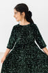 hunter-green-velvet-sequin-dress Mila Rose - Sophia's Style-2