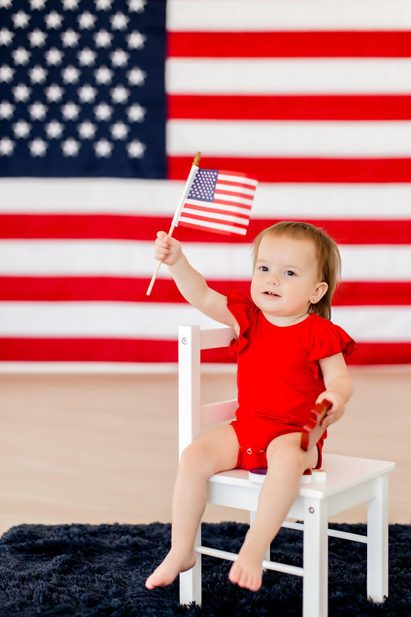 red-s-s-flutter-bodysuit Mila & Rose - Sophia's Style-Red S/S Flutter Bodysuit-0-3M--1