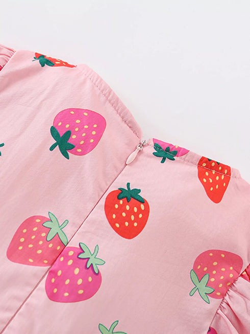 childrens-strawberry-print-tiered-puff-sleeve-dress-ohso-kids-sophias-style-4
