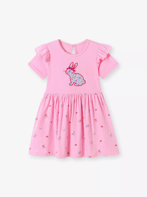childrens-bunny-applique-ruffle-sleeve-dress-ohso-kids-sophias-styleDresses-1