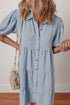 button-up-puff-sleeve-tiered-shirt-dress OhSoStyled at Sophia's Style-5
