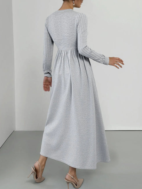 lace-detail-v-neck-maxi-dress-with-side-slit-OhSoStyled-Sophia's-Style-5