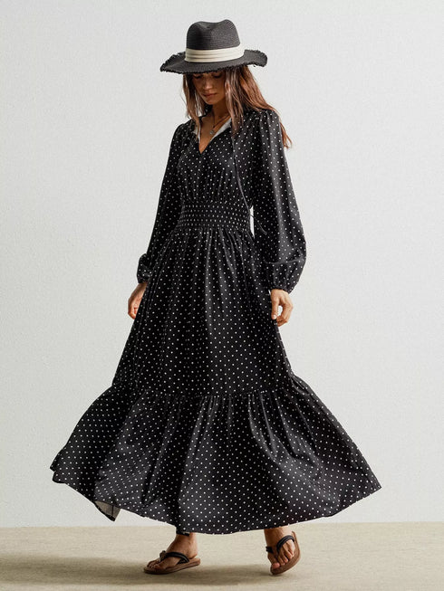polka-dot-long-sleeve-maxi-dress-OhSoStyled-Sophia's-Style-2
