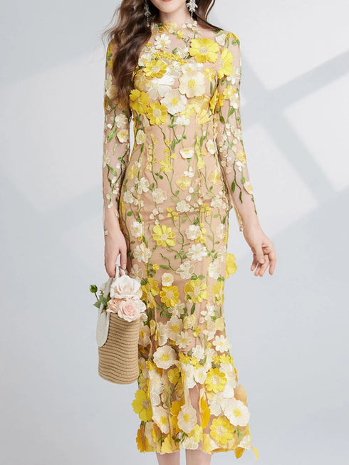 floral-embroidered-mesh-long-sleeve-midi-dress-OhSoStyled-Sophia's-Style-22