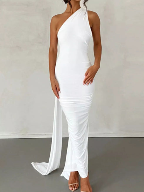 backless-one-shoulder-ruched-bodycon-maxi-dress-OhSoStyled-Sophia's-Style-10