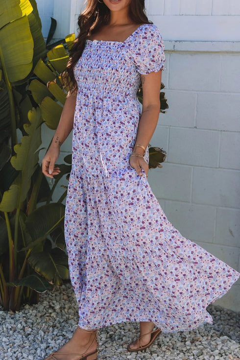 tiered-floral-shirred-high-waist-maxi-dress OhSoStyled - Sophia's Style in Lavender-3