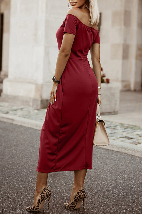 off-shoulder-short-sleeve-split-dress-OhSoStyled-Sophia's-Style-22