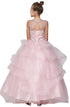 Girls Multi Color Jewel Bodice Ocean Waves Skirt Junior Bridesmaid Dress 2-20 - SophiasStyle.com