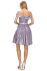 Lilac Off Shoulder Junior Bridesmaid Dress for Women, Sizes XS-3XL