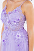 Bliss Multi Color 3D Floral Applique A Line Layered Tulle Gown for Women, Sizes XS-3XL