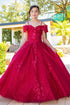 Girls Bliss Multi Color Sweetheart Sequin Glitter Lace Train Ball Gown 2-16