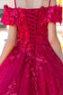 Girls Bliss Multi Color Sweetheart Sequin Glitter Lace Train Ball Gown 2-16