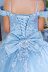 Girls Mini Quince Off-Shoulder Tail Pageant Dress 6-12