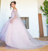 Bliss Girls Lilac Organza Butterfly Off Shoulder Party Dress with Detachable Sleeves, Sizes 4-12