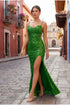 Womens Girls Sequin Sweetheart Side Slit Formal Gown XS4-3XL14