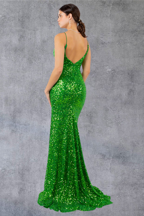 Womens Girls Sequin Sweetheart Side Slit Formal Gown XS4-3XL14