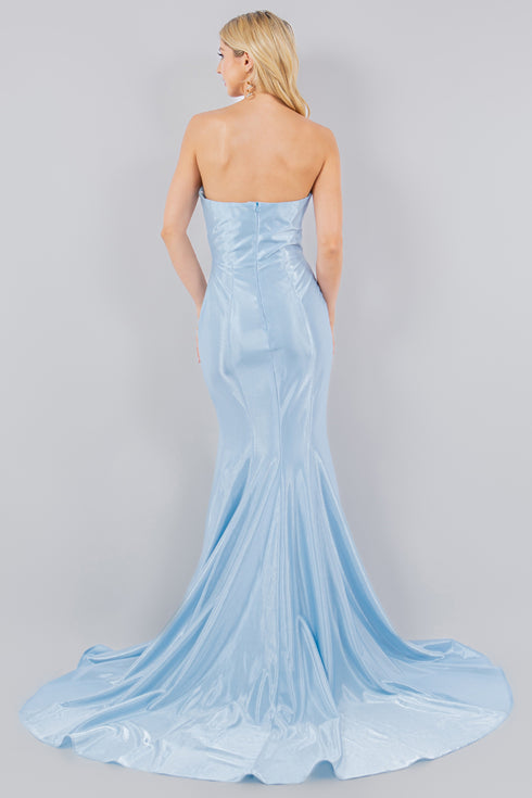 Bliss Womens Glossy Stretch Satin Mermaid Dress, Sizes XS-3XL