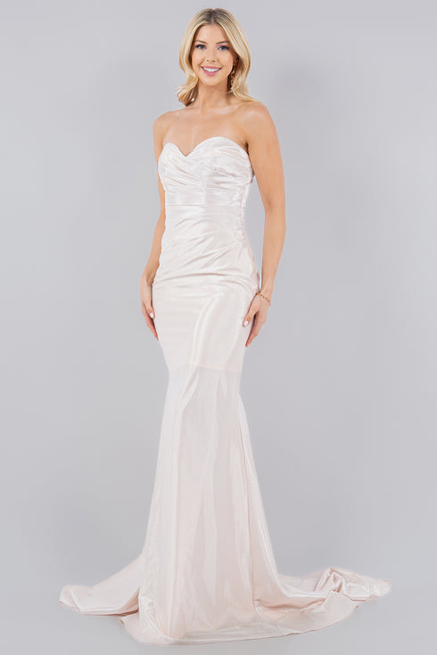 Bliss Womens Glossy Stretch Satin Mermaid Dress, Sizes XS-3XL