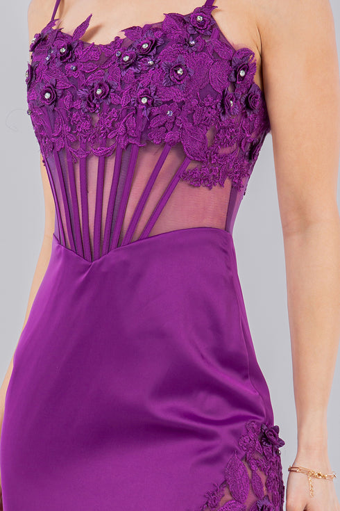 Bliss Strapless Sequin Corset Prom Gown for Women, Sizes XS-3XL