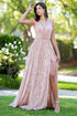 Bliss Blush Sweetheart Neckline Leg Slit Prom A-line Gown for Women, Sizes XS-3XL