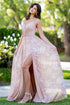 Bliss Blush Sweetheart Neckline Leg Slit Prom A-line Gown for Women, Sizes XS-3XL