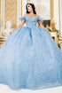 Off Shoulder Lace Beaded Applique Quinceañera Ball Gown for Women 4/XS-16/3X