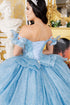 Off Shoulder Lace Beaded Applique Quinceañera Ball Gown for Women 4/XS-16/3X