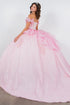 Off Shoulder Lace Beaded Applique Quinceañera Ball Gown for Women 4/XS-16/3X