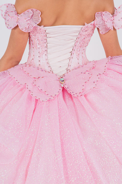 Off Shoulder Lace Beaded Applique Quinceañera Ball Gown for Women 4/XS-16/3X