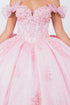 Off Shoulder Lace Beaded Applique Quinceañera Ball Gown for Women 4/XS-16/3X