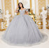 Off Shoulder Lace Beaded Applique Quinceañera Ball Gown for Women 4/XS-16/3X