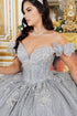 Off Shoulder Lace Beaded Applique Quinceañera Ball Gown for Women 4/XS-16/3X
