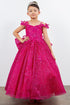 Girls Sparkling Off Shoulder Detachable Butterfly Corset Back Princess Ball Gown 2-16
