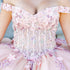 Enchanting Floral Details Quinceañera Ball Gown for Women, Sizes 4/XS-16/3X