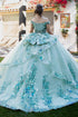Enchanting Floral Details Quinceañera Ball Gown for Women, Sizes 4/XS-16/3X
