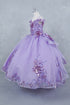 Girls 3D Beaded Applique A-line Off Shoulder Ball Gown 2-16