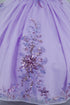 Girls 3D Beaded Applique A-line Off Shoulder Ball Gown 2-16