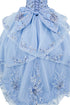 Girls 3D Beaded Applique A-line Off Shoulder Ball Gown 2-16
