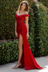 Womens Satin Evening Gown with Beaded Bodice and High Slit – Formal Dress for Gala, Prom, or Wedding 4/XS-16/3X