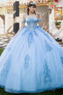 Lace Appliques Sparkling Beadwork Quinceanera Ballgown for Women 4/XS-16/3X