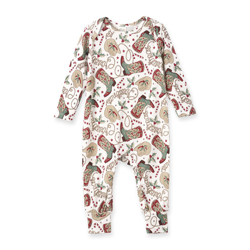 western-christmas-baby-bamboo-romper-cowboy-holiday-style Sophia's StyleBaby Unisex Clothes-1