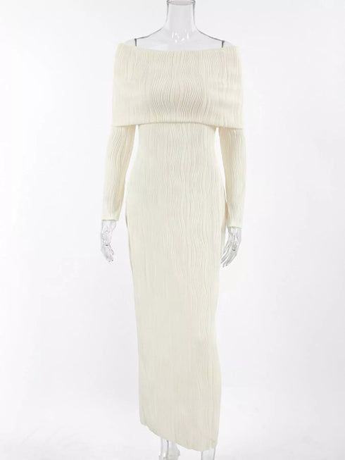 off-shoulder-textured-knit-maxi-dress-OhSoStyled-Sophia's-Style-6