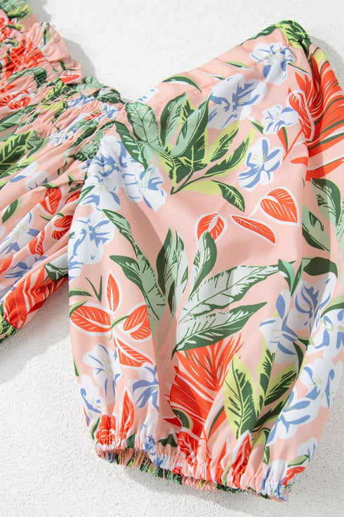 floral-smocked-square-neck-puff-short-sleeve-midi-dress OhSoStyled - Sophia's Style-11