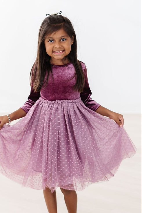 amethyst-velvet-tutu-dress Mila & Rose - Sophia's StyleVelvet Tutu Dress-1