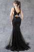 Womens Embellished Lace Mermaid Gown 4/XS-16/3X