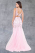 Womens Embellished Lace Mermaid Gown 4/XS-16/3X